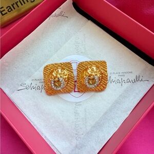 Schiaparelli Gold and Silver Women's Earrings